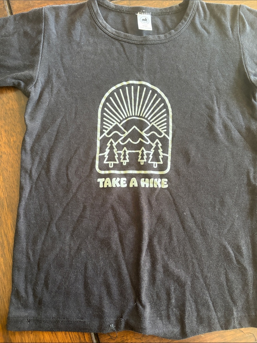 Take a Hike Graphic Tee for Kids - Black